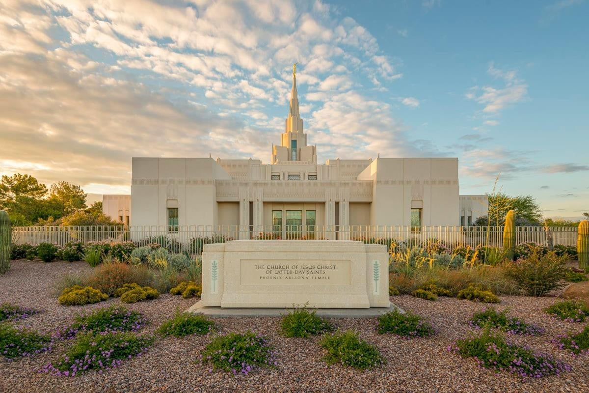Phoenix Temple Golden Foundations Gallery Wrap