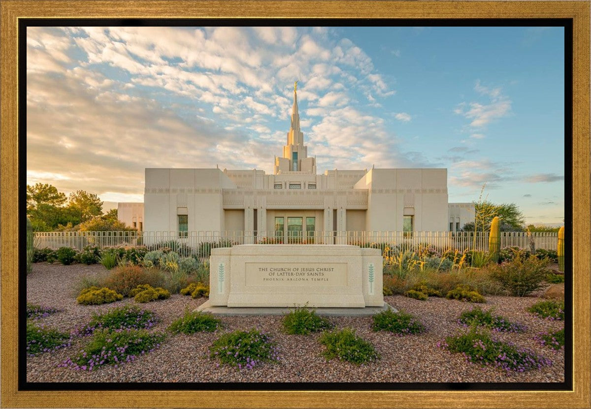 Phoenix Temple Golden Foundations Gallery Wrap