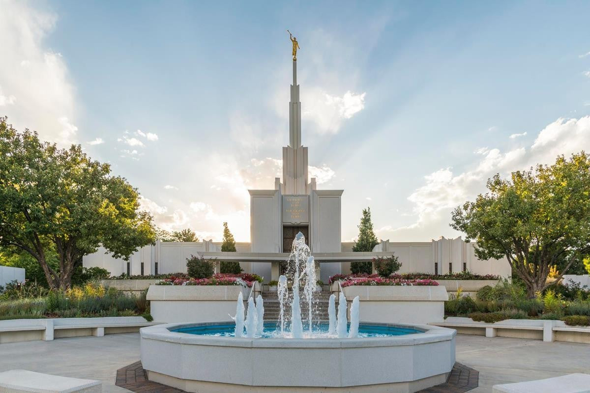 Denver Temple Eternal Fountain Gallery Wrap