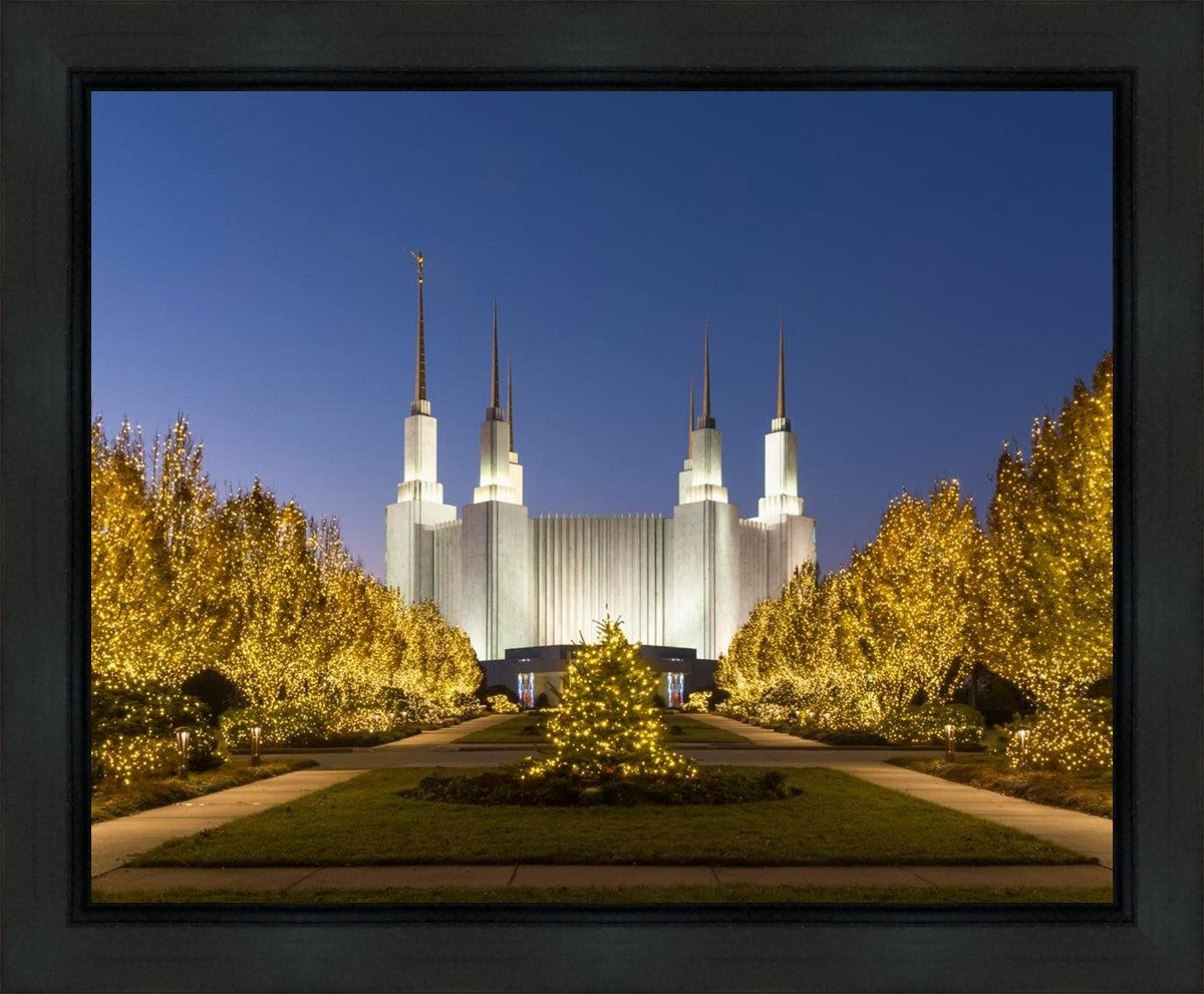 Washington DC Golden Christmas Gallery Wrap
