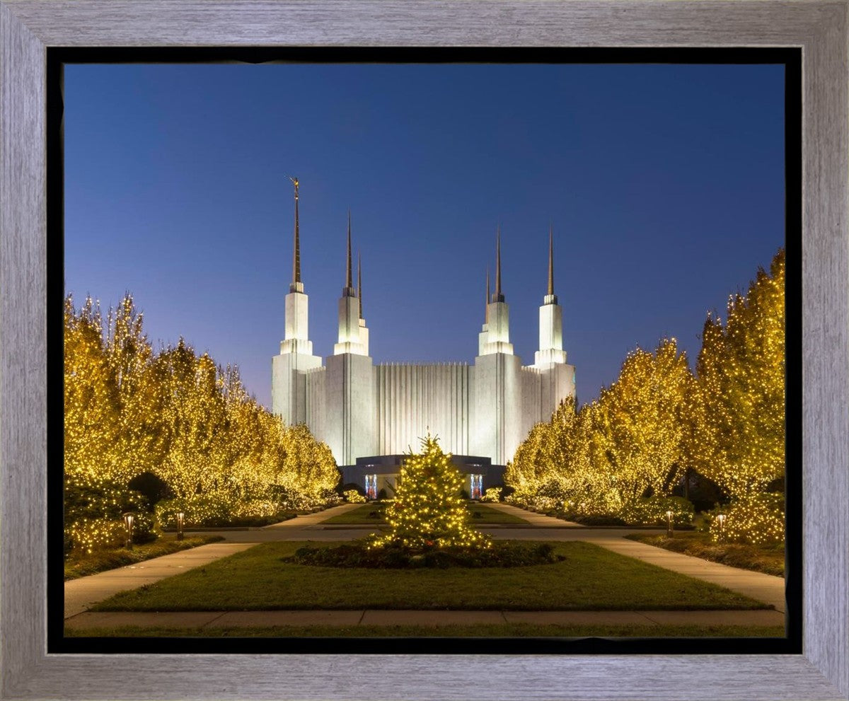 Washington DC Golden Christmas Gallery Wrap