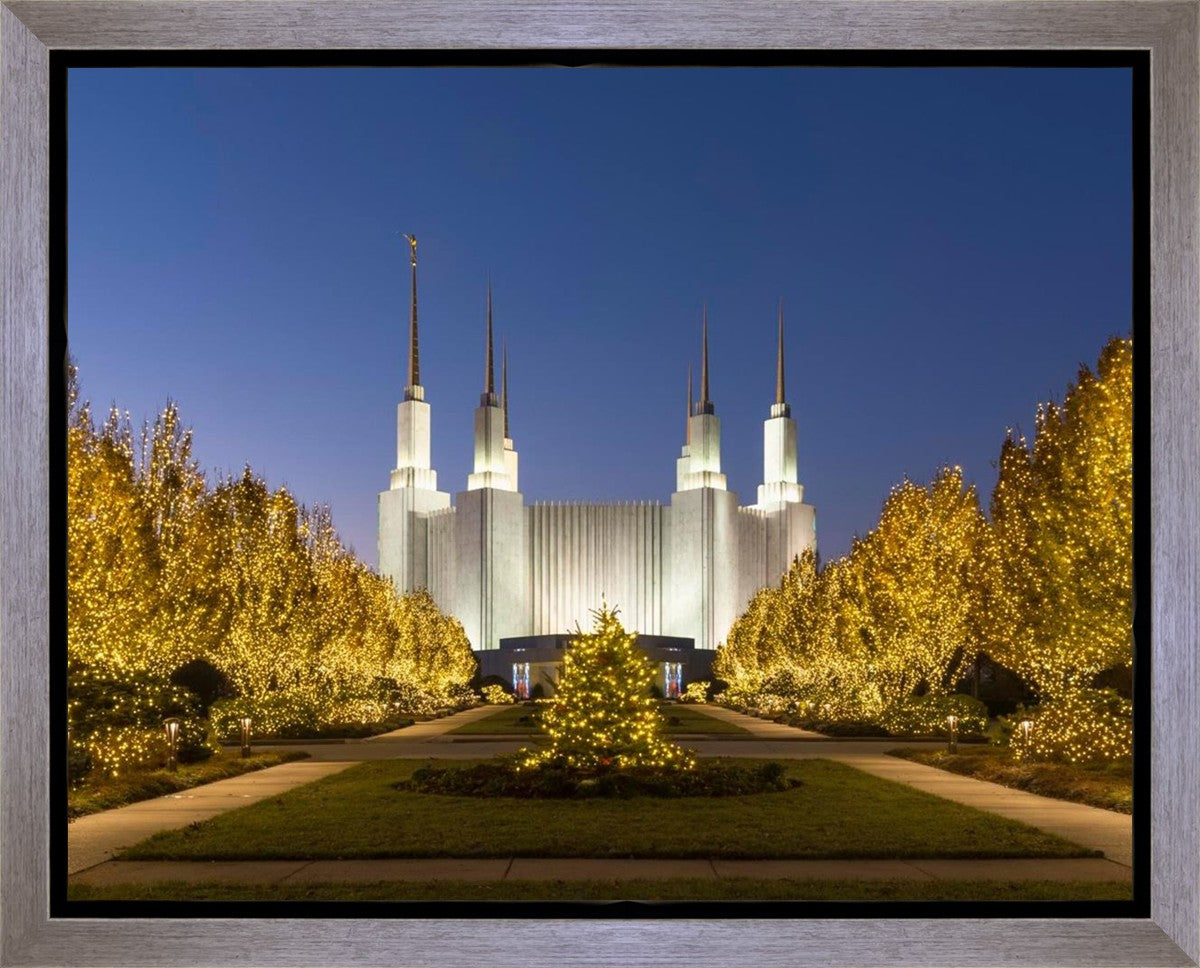 Washington DC Golden Christmas Gallery Wrap