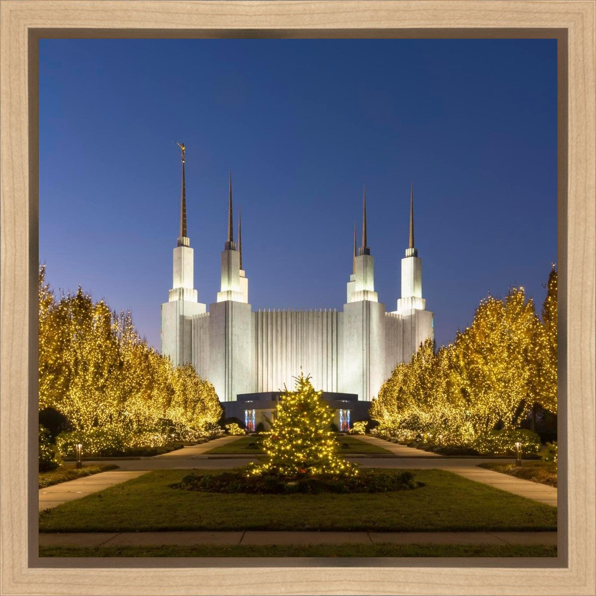 Washington DC Golden Christmas Gallery Wrap