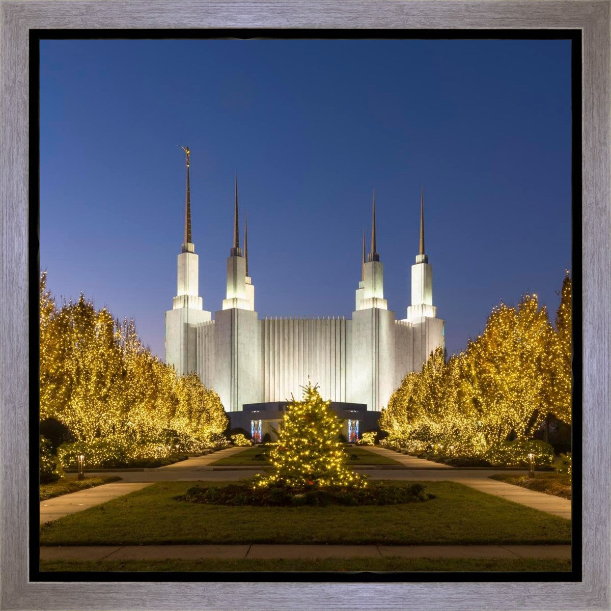 Washington DC Golden Christmas Gallery Wrap