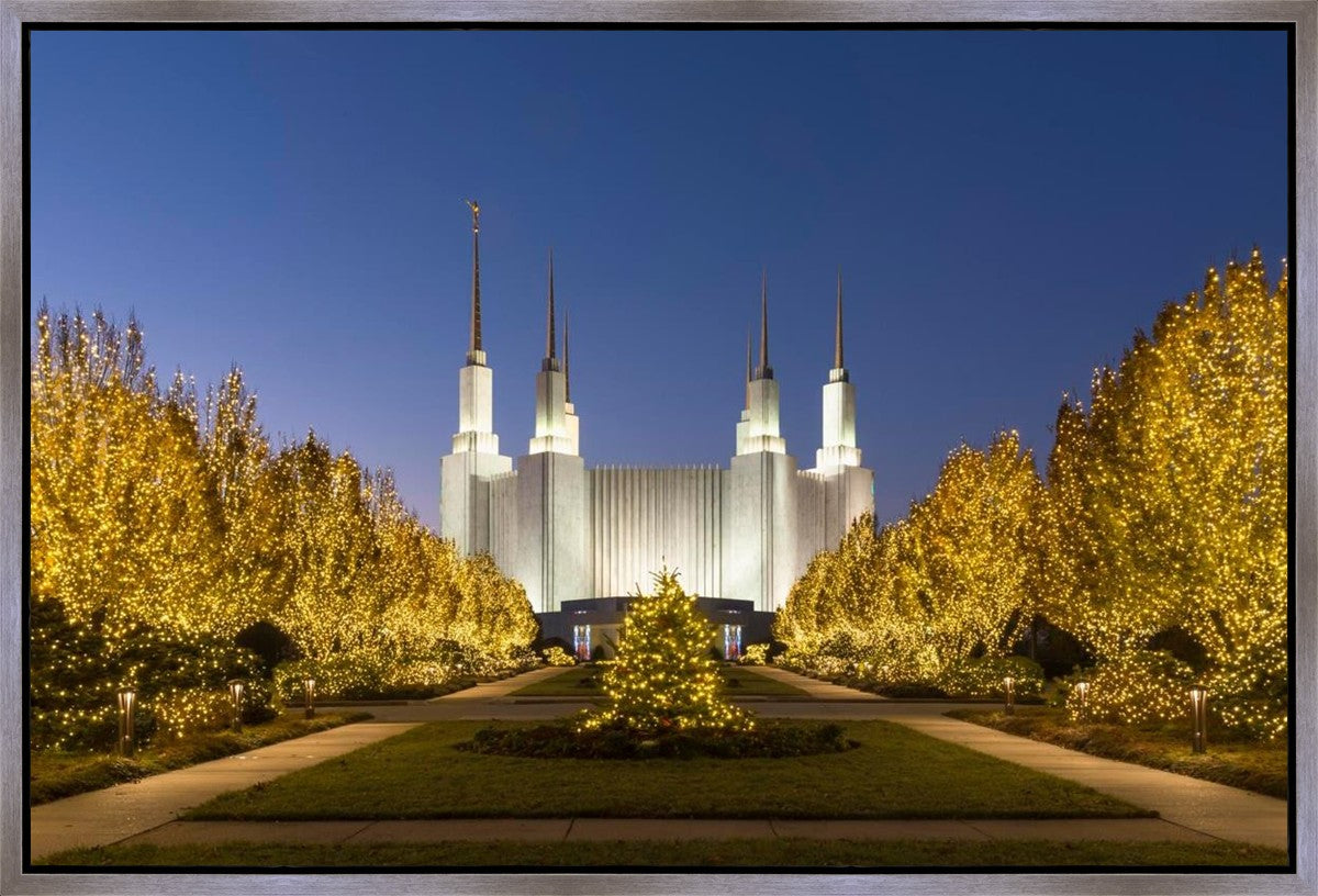 Washington DC Golden Christmas Gallery Wrap
