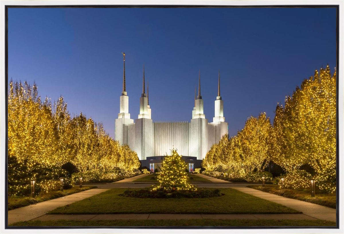 Washington DC Golden Christmas Gallery Wrap
