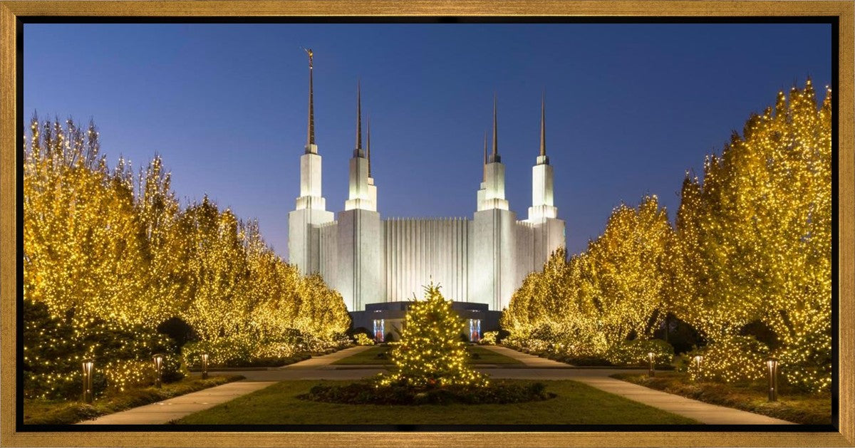 Washington DC Golden Christmas Gallery Wrap