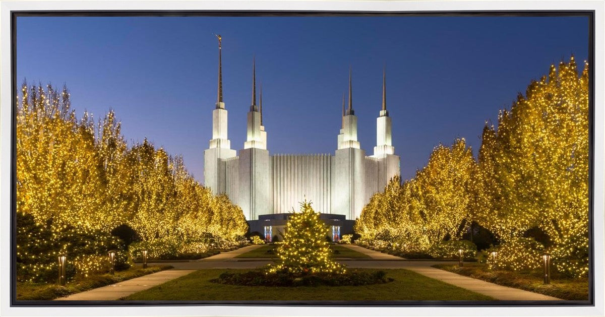 Washington DC Golden Christmas Gallery Wrap