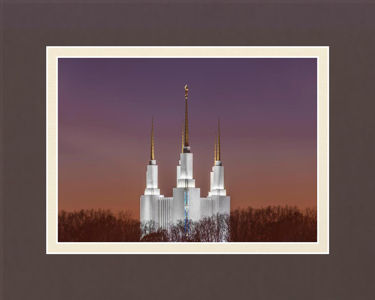 Washington DC Temple Evening Glow
