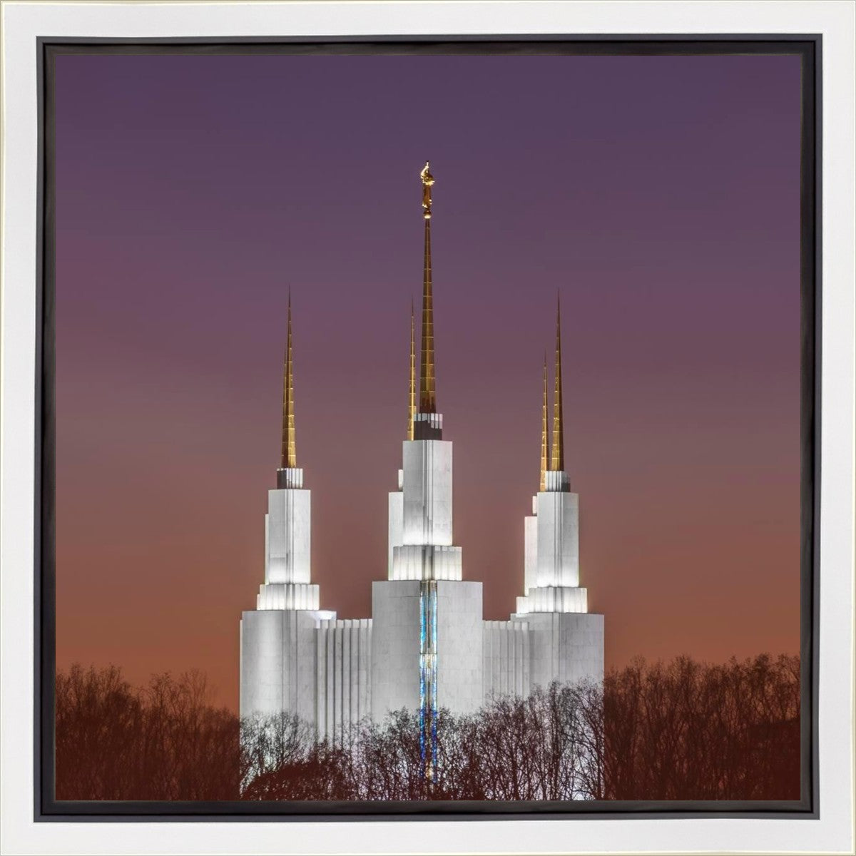 Washington DC Temple Evening Glow Gallery Wrap