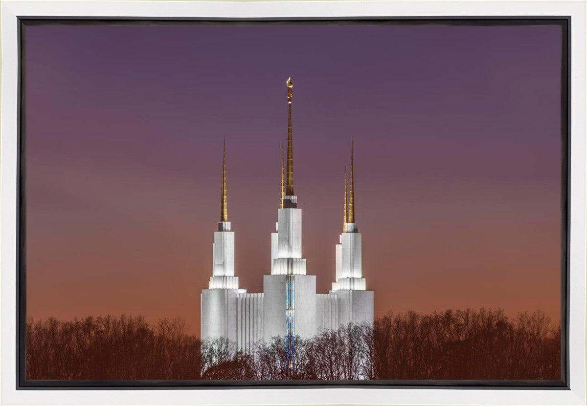 Washington DC Temple Evening Glow Gallery Wrap
