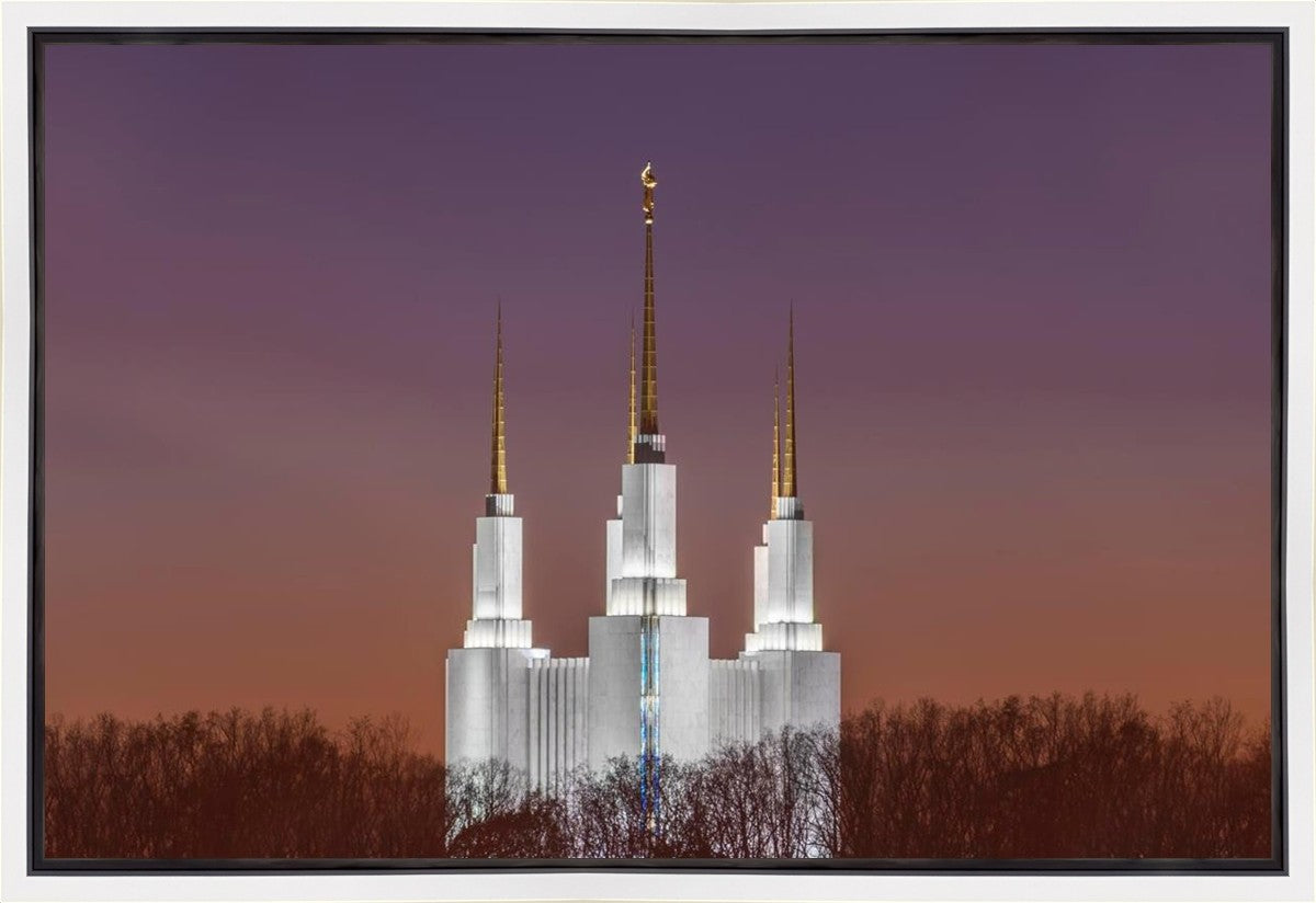Washington DC Temple Evening Glow Gallery Wrap