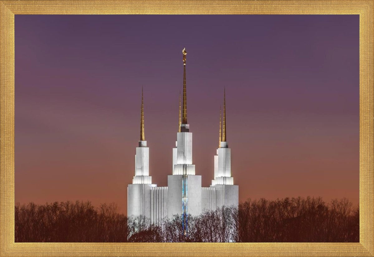 Washington DC Temple Evening Glow
