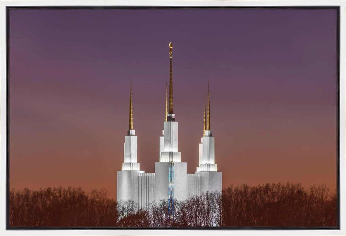 Washington DC Temple Evening Glow Gallery Wrap