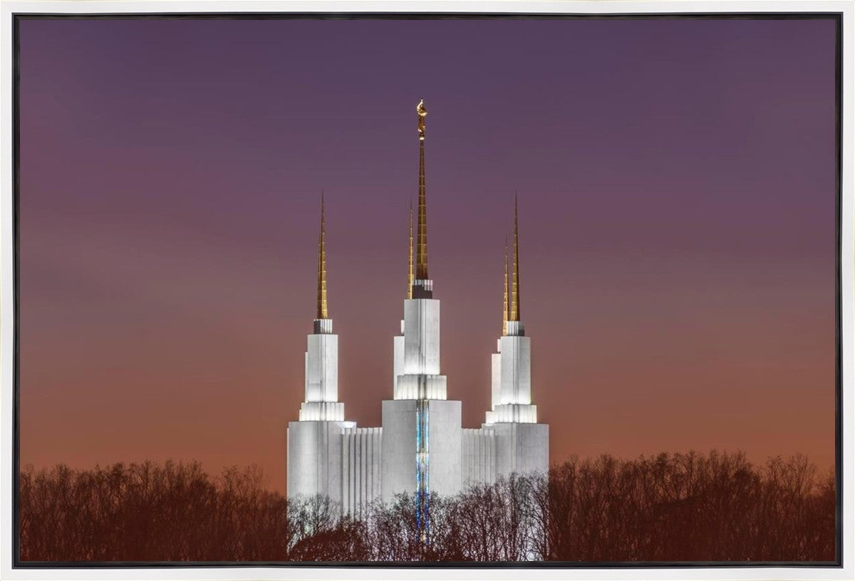 Washington DC Temple Evening Glow Gallery Wrap