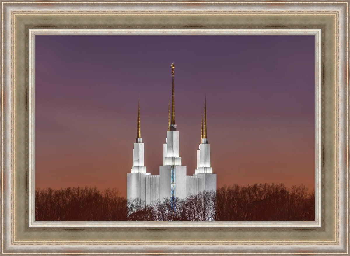 Washington DC Temple Evening Glow