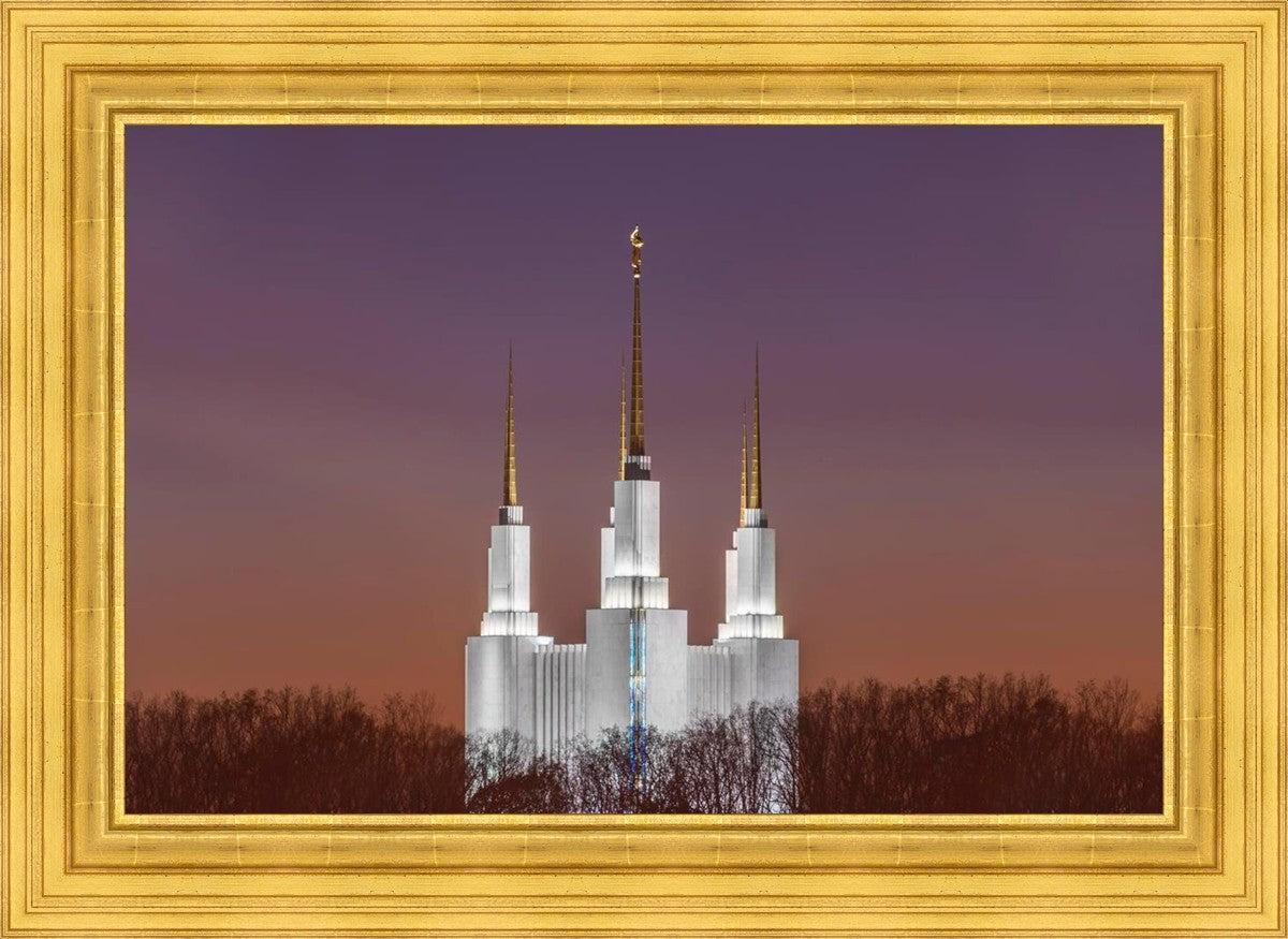 Washington DC Temple Evening Glow