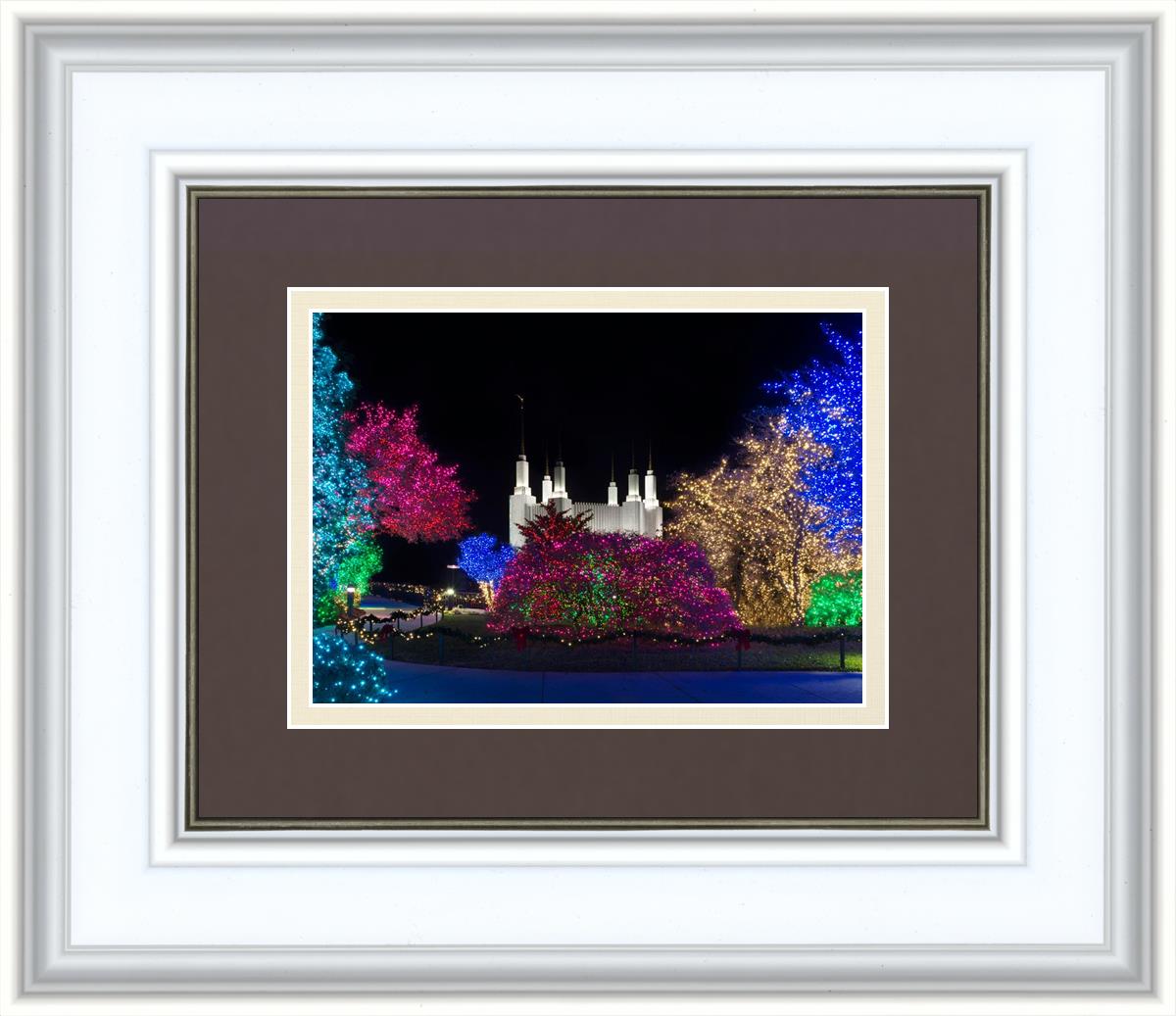 Washington DC Temple Colorful Christmas