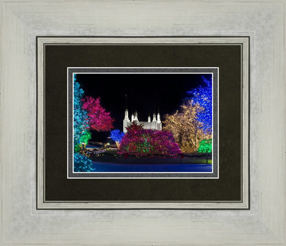 Washington DC Temple Colorful Christmas