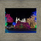 Washington DC Temple Colorful Christmas