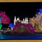 Washington DC Temple Colorful Christmas