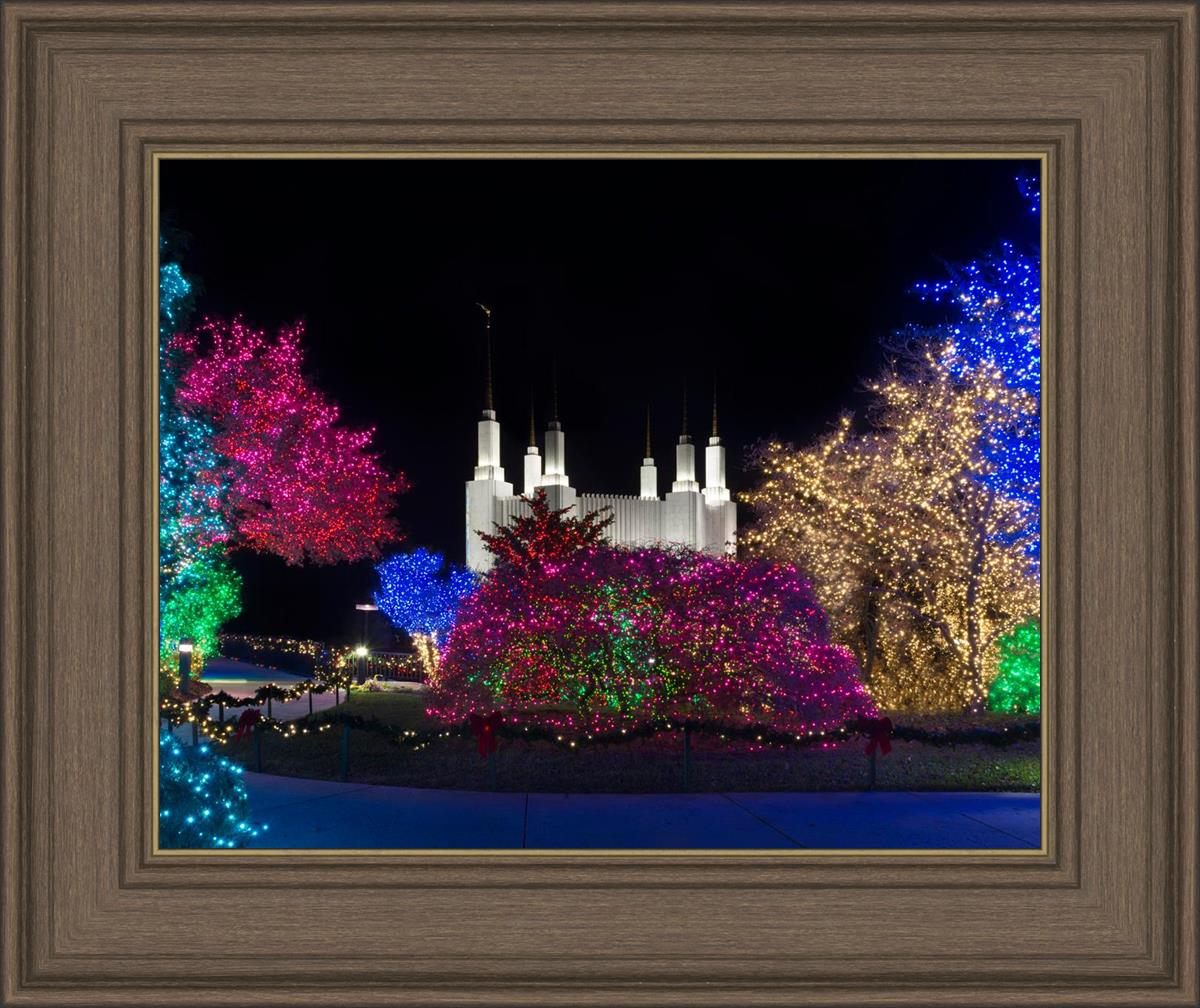 Washington DC Temple Colorful Christmas