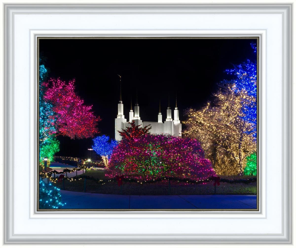 Washington DC Temple Colorful Christmas