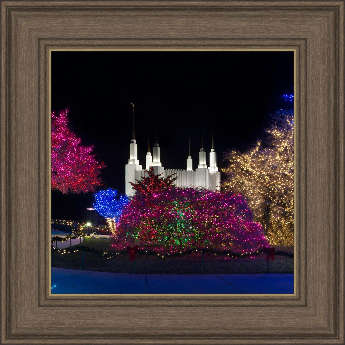 Washington DC Temple Colorful Christmas