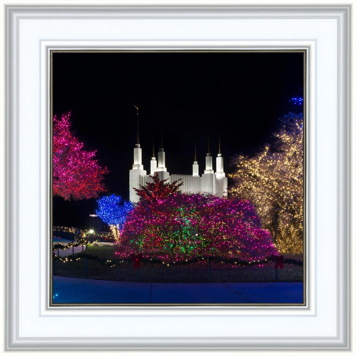 Washington DC Temple Colorful Christmas
