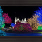 Washington DC Temple Colorful Christmas