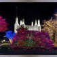 Washington DC Temple Colorful Christmas