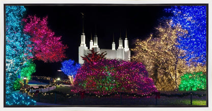 Washington DC Temple Colorful Christmas