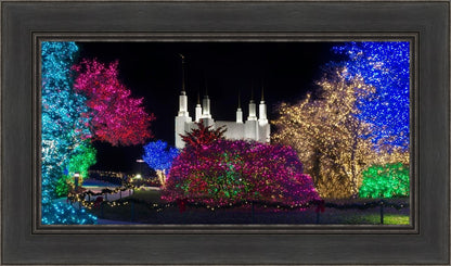 Washington DC Temple Colorful Christmas
