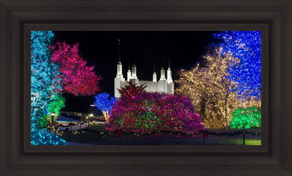 Washington DC Temple Colorful Christmas