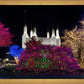 Washington DC Temple Colorful Christmas