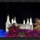 Washington DC Temple Colorful Christmas