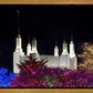 Washington DC Temple Colorful Christmas
