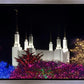 Washington DC Temple Colorful Christmas