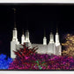 Washington DC Temple Colorful Christmas