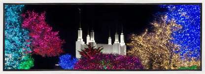 Washington DC Temple Colorful Christmas