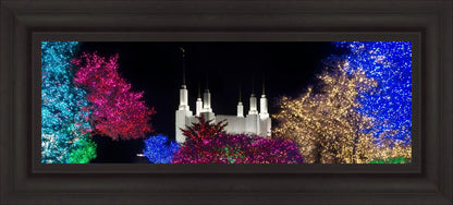Washington DC Temple Colorful Christmas