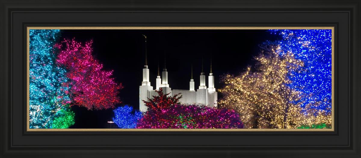 Washington DC Temple Colorful Christmas