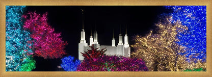 Washington DC Temple Colorful Christmas