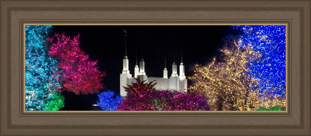 Washington DC Temple Colorful Christmas