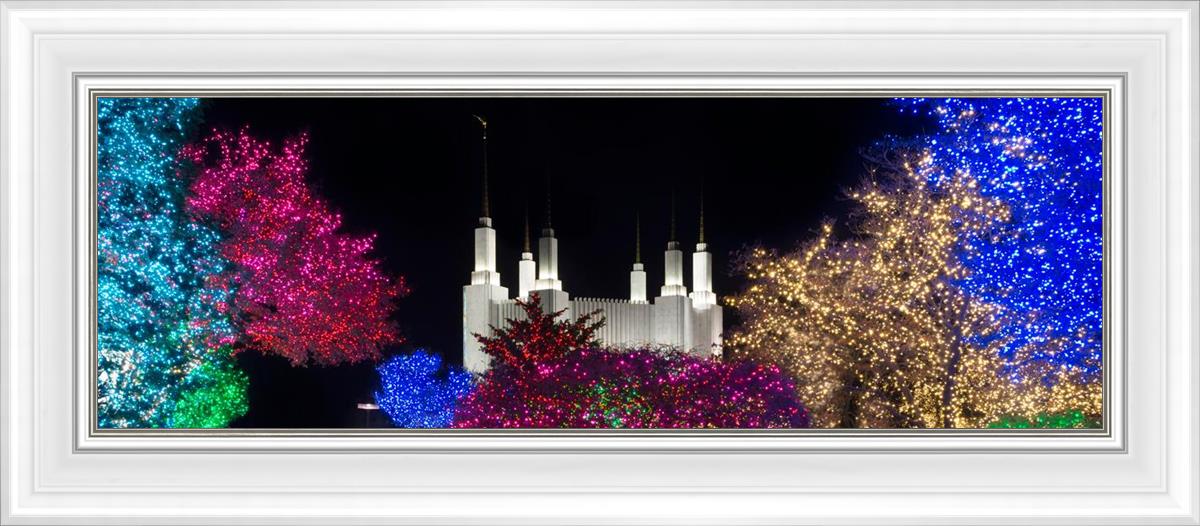 Washington DC Temple Colorful Christmas
