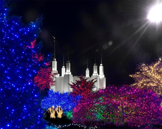 Washington DC Temple Christmas Spirit Gallery Wrap