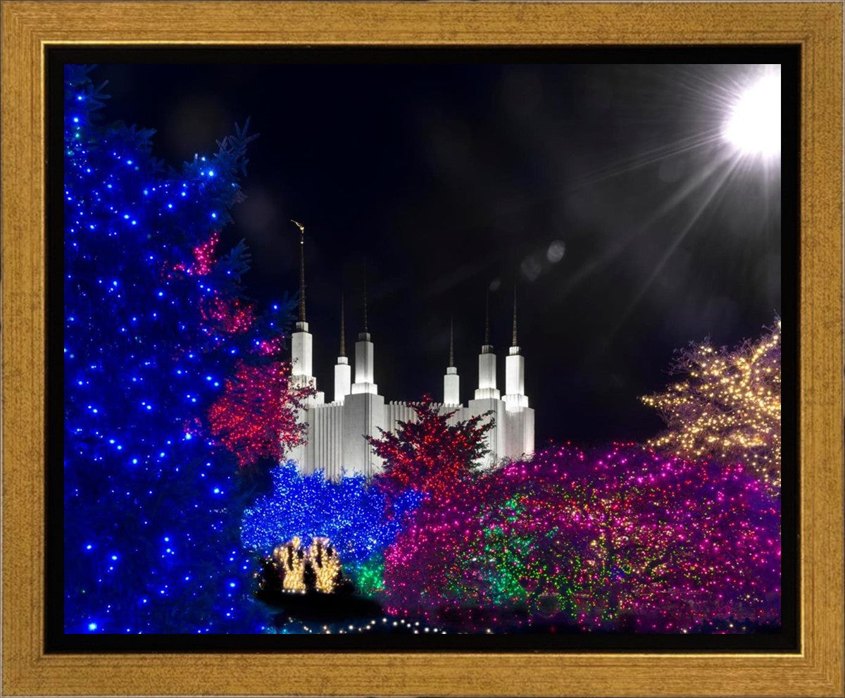 Washington DC Temple Christmas Spirit Gallery Wrap