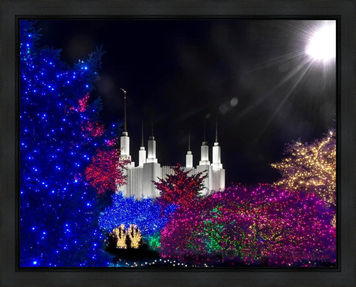Washington DC Temple Christmas Spirit Gallery Wrap