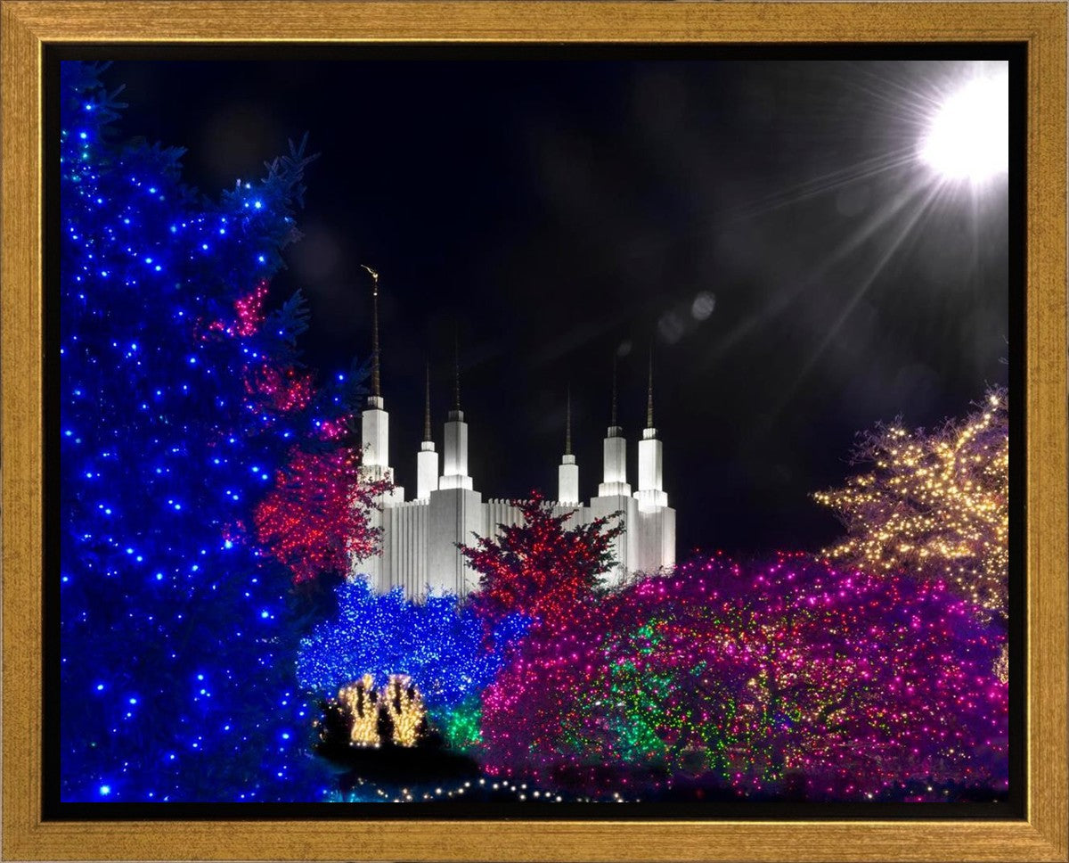 Washington DC Temple Christmas Spirit Gallery Wrap