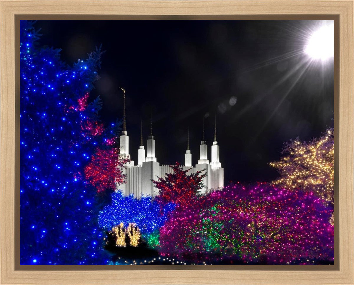 Washington DC Temple Christmas Spirit Gallery Wrap